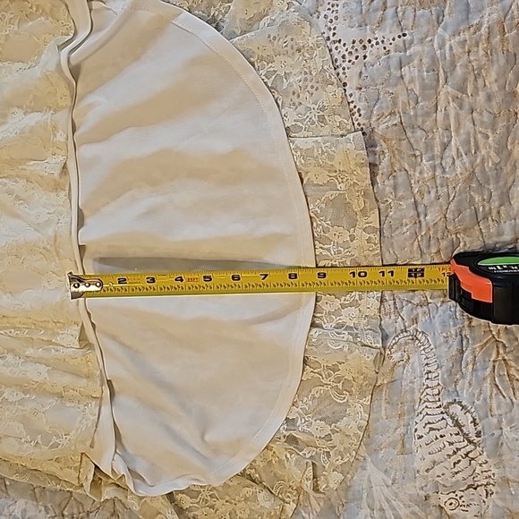 MIMI CHICA lacey dress XS cream sleeveless high-low - Picture 11 of 12